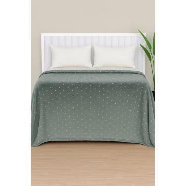 Imagem de Manta De Microfibra Estampa Poá Habitat King - Poá Verde