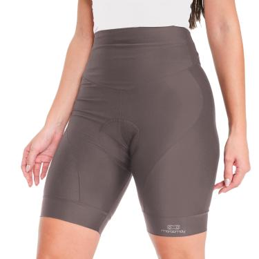 Imagem de Bermuda Feminina Comfort Cós Alto Café - Gel | Marcio May Sports