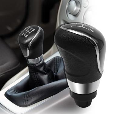 Imagem de ramuel Compatível com Ford Fiesta MK7, Focus MK2 FL, Focus MK3, C-Max, S-Max, Mondeo MK4, Kuga Automotive 5 velocidades, alavanca de câmbio (preto)