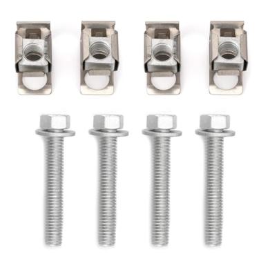 Imagem de ZLPTEAM Kit de ferragens de parafusos e porcas de flange do coletor de escape (conjunto de 4) adequado para Dodge Ram 1500 2011-2024, Dakota 2004-2010, Jeep Wrangler 2007-2012, substitui 6036734AA