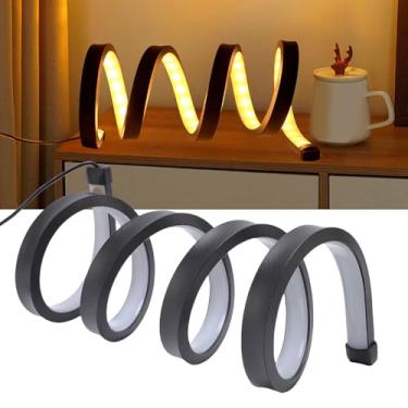 Imagem de POCREATION Luminária de Mesa Criativa, Luminária de LED Regulável Com 3 Cores de Luz, para Quarto Sala Escritório Decoração de Casa