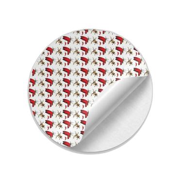 Imagem de Adesivos Redondos Natalinos 25 Unidades Estampa Borboleta Tarântula - Tamanho 30x30cm