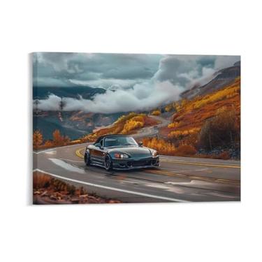 Imagem de HouLaiZhe S2000 Jdm carro esportivo montanha neblina pôsteres lona parede estética sala decoração de parede impressões galeria sala decoração de parede para quarto sala de estar escritório 18 x 24