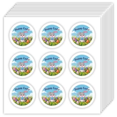 Imagem de OLYCRAFT 20 folhas/180 peças, adesivos autoadesivos Happy Easter Eggs Paper Decorative Stickers 1 Inch Bunny Scrapbooking Labels for DIY Crafts Scrapbooking Calendars Album Bullet Journals