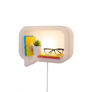 Imagem de Nicho Luminária Balão “Illuminated Chat” – Luz Decorativa LED com Design Criativo | Decoração Moderninha para Quarto, Sala, Home Office e Presente Criativo