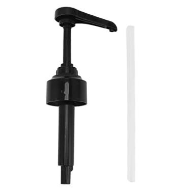 Imagem de Pissente Bico de Dispensador de Cabeça de Pressão da Bomba de Xarope para Monin 1883 Garrafa de Xarope Com Tubo de Mergulho Longo para Coquetéis de chá de café Milkshakes (BLACK)