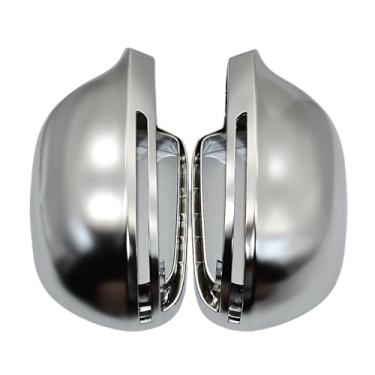 Imagem de Compatível com Audi A4 B8 A6 C6 A5 8T Q3 A3 8P Capa de espelho retrovisor cromada fosca