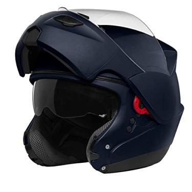 Imagem de CAPACETE ESCAMOTEÁVEL PRO TORK ATTACK ELITE BRILHANTE AZUL ESCURO TAM. 56