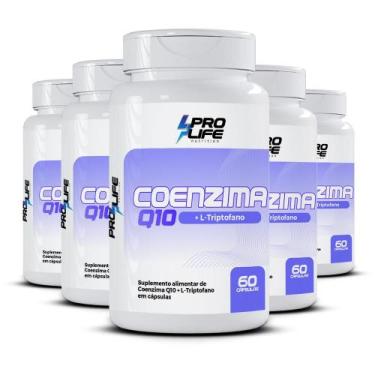Imagem de Kit 5x Suplemento CoenzimaQ10 com L triptofano 60 cápsulas PRO LIFE