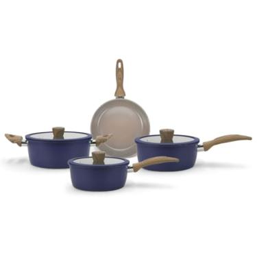 Imagem de JOGO DE PANELA 4 PÇS C/REVISTIMENTO CERAMICO ROXO