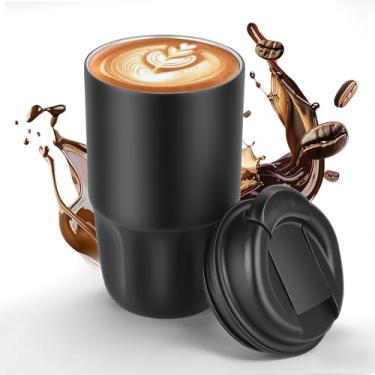 Imagem de Copo isolado de aço inoxidável pequeno e portátil, à prova de vazamento, garrafa de água esportiva de 368 g, adequada para suporte de copo de carro, garrafa de água isolada sem BPA para esportes