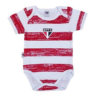 Imagem de Body Bebê São Paulo Listras Manga Curta Oficial