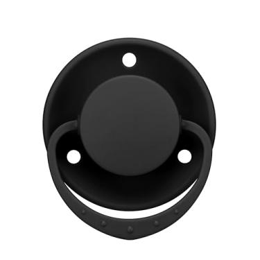 Imagem de Somniumnight Chupeta de tamanho adulto para ansiedade: silicone redondo paci grande substituição de bico para seleep - lata de liberação de estresse desmontada e remontada ideia de presente preta