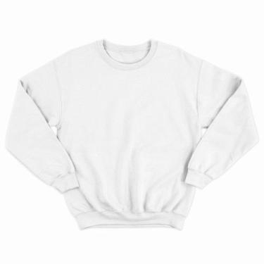 Imagem de Moletom Unissex Blusa de Algodão - Lisa  - Street Vogue, Branco, G