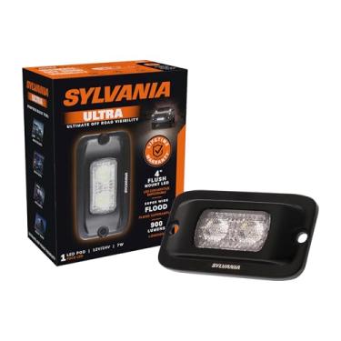 Imagem de SYLVANIA - Base de luz LED de 10 cm de montagem embutida - Luz de holofote ampla 900 lúmens brutos, luz de trabalho para dirigir fora da estrada, caminhão, carro, barco, ATV, UTV, SUV (1 peça)