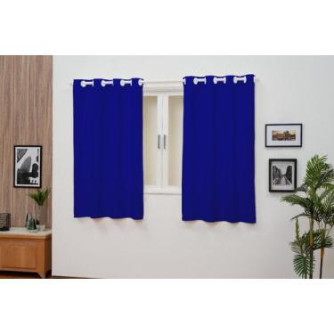 Imagem de Cortina Oxford Tecido 2,00x1,40 sala/quarto-Azul Royal - Filomena