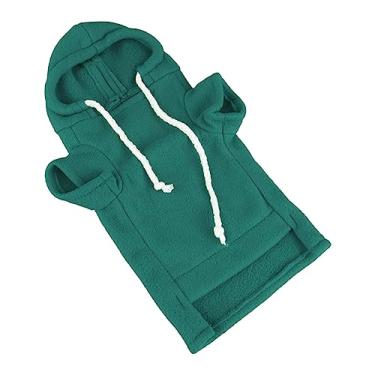Imagem de RiToEasysports Moletom Com Capuz para Cachorro, Moletom Macio e Quente para Animais Pequenos, Ajuste Ajustável, Roupa de Furão Aconchegante para Caminhadas de Inverno e Uso Diário (Verde)