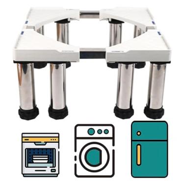 Imagem de Base de suporte de máquina de lavar 28 de largura universal com 30 metros fortes suporte ajustável para geladeira pedestal de máquina de lavar base multifuncional para secadora com altura ajustável