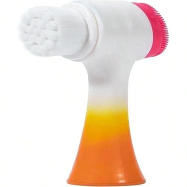 Imagem de Escova esfoliante de silicone para limpeza facial, cerdas macias, limpeza profunda dos poros, escova manual de lavagem facial dupla para massagem