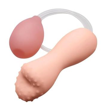 Imagem de Masturbador Masculino com Sucção Manual - Textura Interna Aderente e Pera para Controle Intenso - Prazer Profundo e Realista