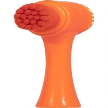 Imagem de Escova esfoliante de silicone para limpeza facial, cerdas macias, limpeza profunda dos poros, escova manual de lavagem facial dupla para massagem