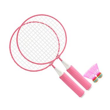 Imagem de Generic Conjunto de Raquete de Badminton Infantil Com Superfície de Rede Superdimensionada para Aderência e Controle Confortáveis, Perfeito para Brincadeiras Ao Ar Livre e Iniciantes, Inclui 2 Bolas