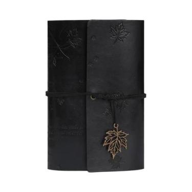 Imagem de Caderno Espiral De Couro Retrô Nostálgico Estilo Floresta Diário De Vi