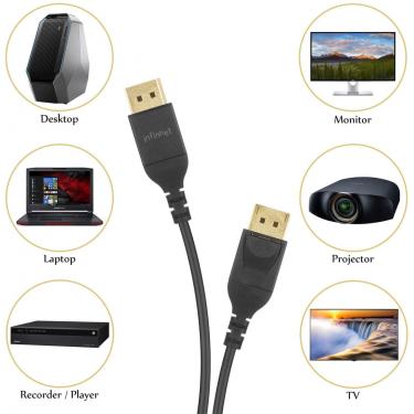 Imagem de Cabo Displayport Blindado 1.4A 1.8M Hdtv 4096 X 2160P Uhd 8K