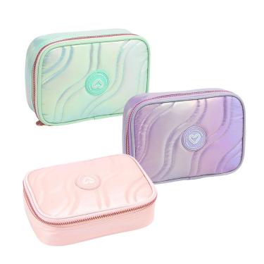 Imagem de Estojo Escolar Lapis Box Holografico Waves Color Up Cor Lilás Holográfico Seanite