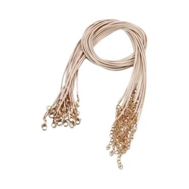 Imagem de Cordão De Couro Ajustável De 1,5mm Com Fecho Lagosta, 10 Peças Para Co