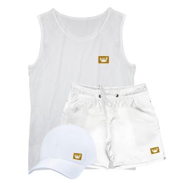 Imagem de Conjunto Reveillon Camiseta ou Regata Algodão Short Tactel E Boné-Masculino