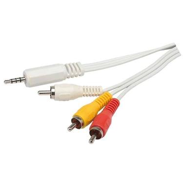 Imagem de Cabo P2 4c + 3 Rca 1,8 Metros Niquel Para Ipod