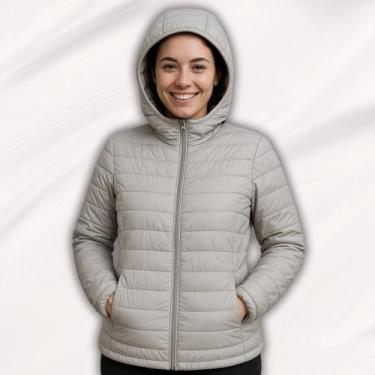 Imagem de Jaqueta Feminina Puffer Bobojaco Com Capuz Impermeável Casaco Últimas 
