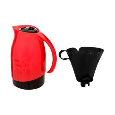 Imagem de Bule de Chá e Café Térmico Vermelho - com Filtro de Café 700ml Sanremo