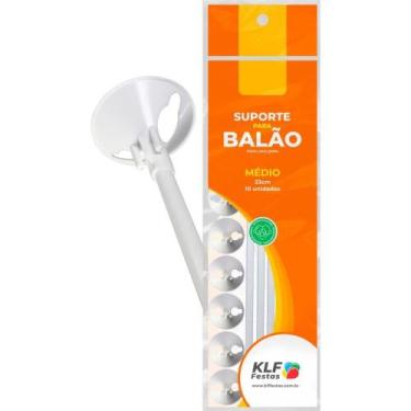 Imagem de Suporte para Balão Branco 33CM - Pacote com 10 Unidades - KLF Festas