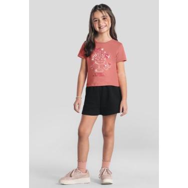 Imagem de Conjunto infantil menina de sorvete Brandili, 10, Vermelho coral