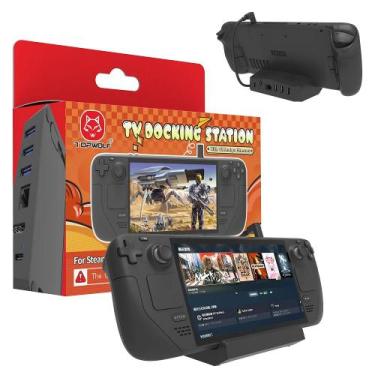 Imagem de Adaptador Suporte Dock Station TV Para Steam Deck USB 3.0 HDMI 4K RJ45