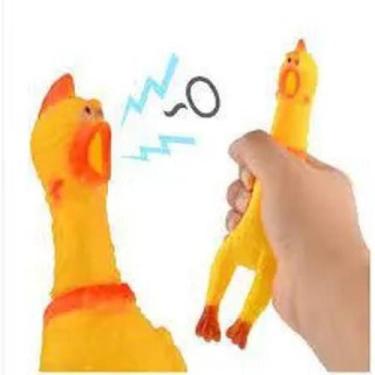 Imagem de Galinha frango mordedor pvc cachorro gato pet 16cm - MISTER