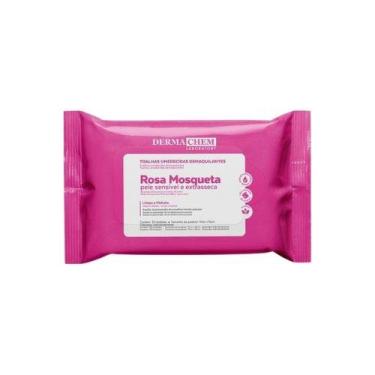 Imagem de Toalha umedecida demaquilantes derma chem c/25 rosa mosqueta