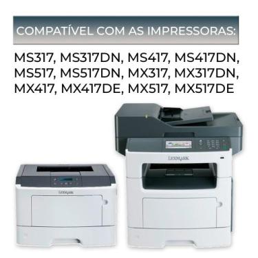 Imagem de Toner Lexmark 51B4000 51B4 MX317 MX417 MX517 MS317 MS417 MS517 317DN 4