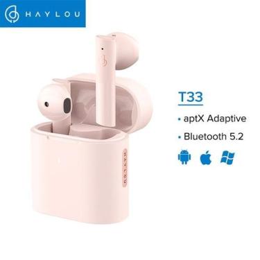 Imagem de Fones de ouvido sem fio Haylou True Bluetooth 5.2 - rosa