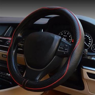 Imagem de Capa de volante de carro ESEWALAS Universal Antiderrapante em Couro