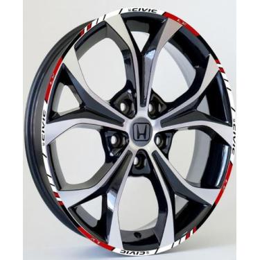 Imagem de Friso De Roda Refletivo Adesivo Carro Honda Civic Lx Aro 20 - Resitank