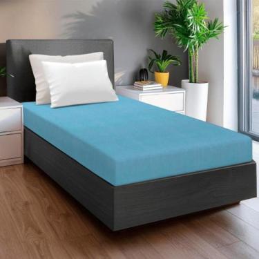 Imagem de Capa Para Colchão Impermeável a Prova d'água Solteiro Azul Vida Pratik