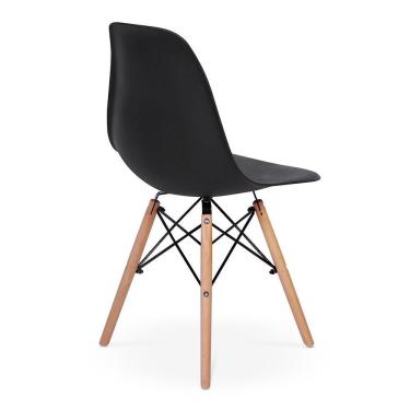 Imagem de Kit Mesa Eiffel 120cm Preta 4 Cadeiras Charles Eames Preta