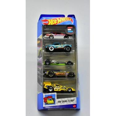 Imagem de Hot wheels - pack 5 carros - hot wheels drag strip