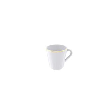 Imagem de Xícara Café Filetada Tramontina Elisa Em Porcelana Com Borda Dourada 7