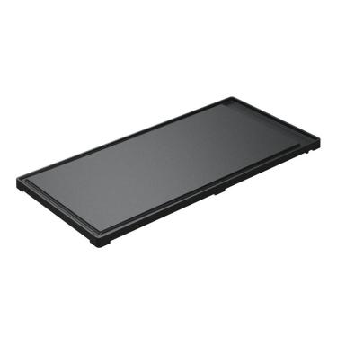 Imagem de Chapa Bifeteira Lisa para Fogão Industrial Sobrepor Ferro Fundido 32x67cm Preto com Alta Retenção de Calor Libaneza
