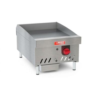 Imagem de Chapa de Fritura a Gás Glp Chexp455-G12 Estrutura em Aço Inox 45cm 12mm Inox Red Chameleon