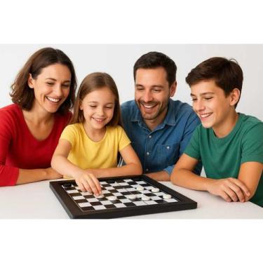 Imagem de Jogo de Dama e trilha 2 em 1 Tabuleiro Infantil e Adulto Educativo par